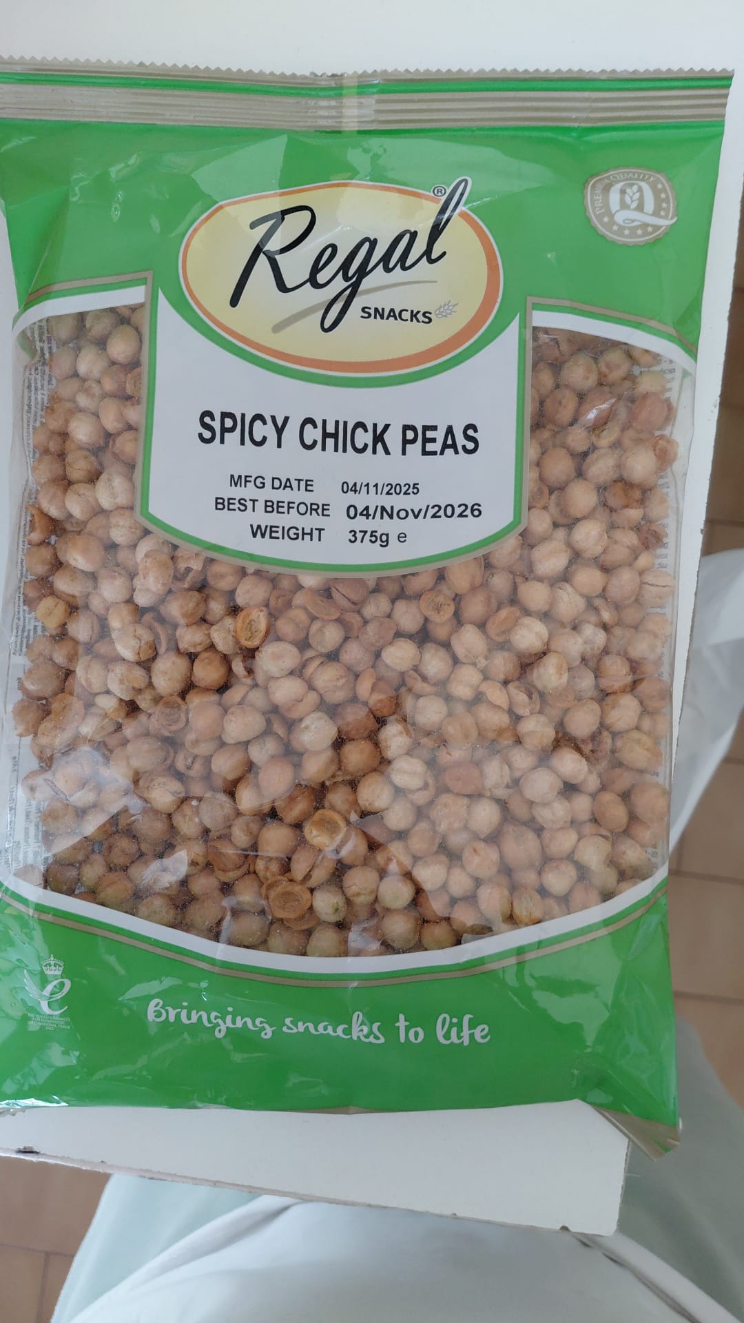 Regal Snacks Spicy Chick Peas 375g