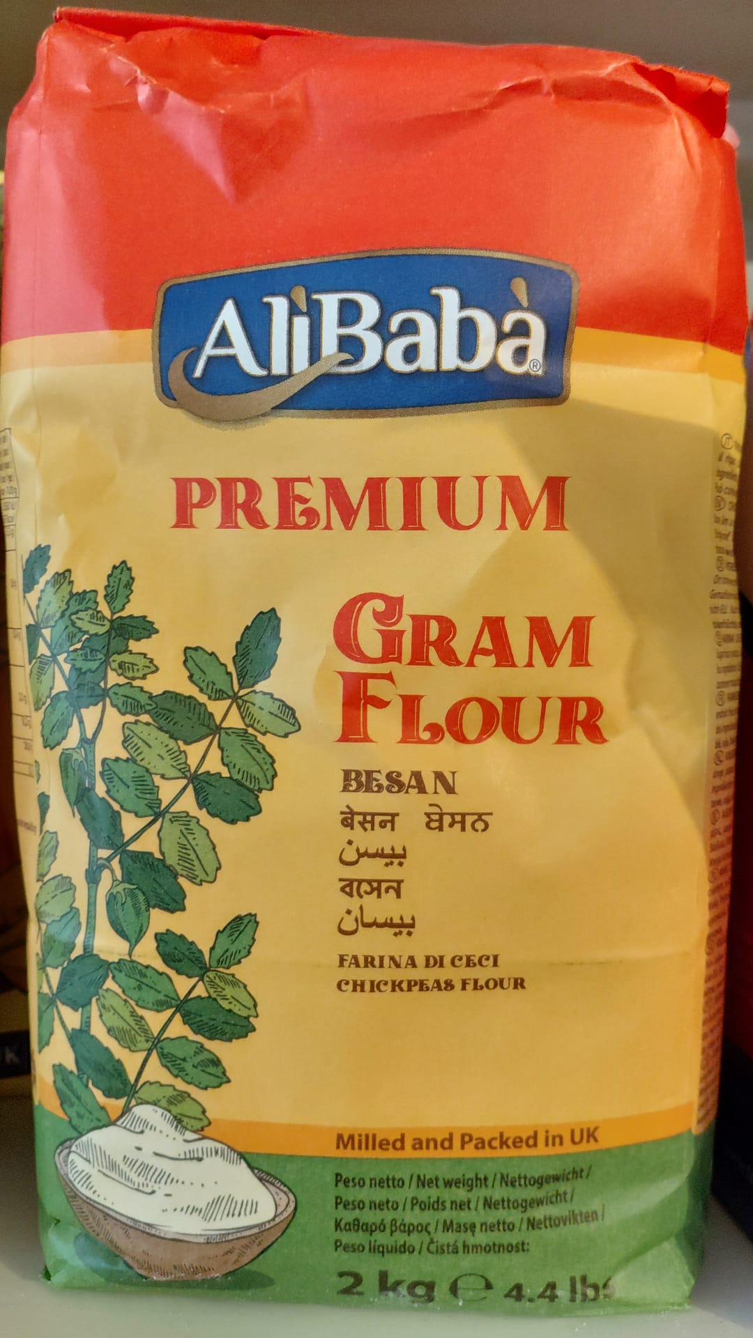 AliBabà Premium Gram Flour Besan 2kg
