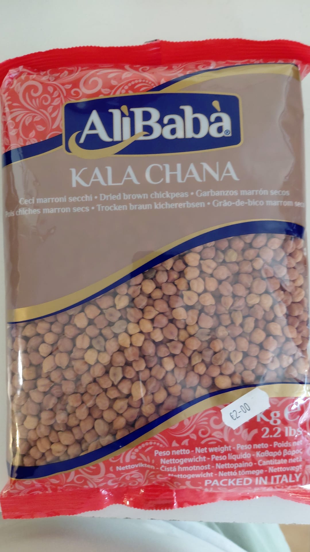 AliBabà Kala Chana Ceci Marroni Secchi 1kg