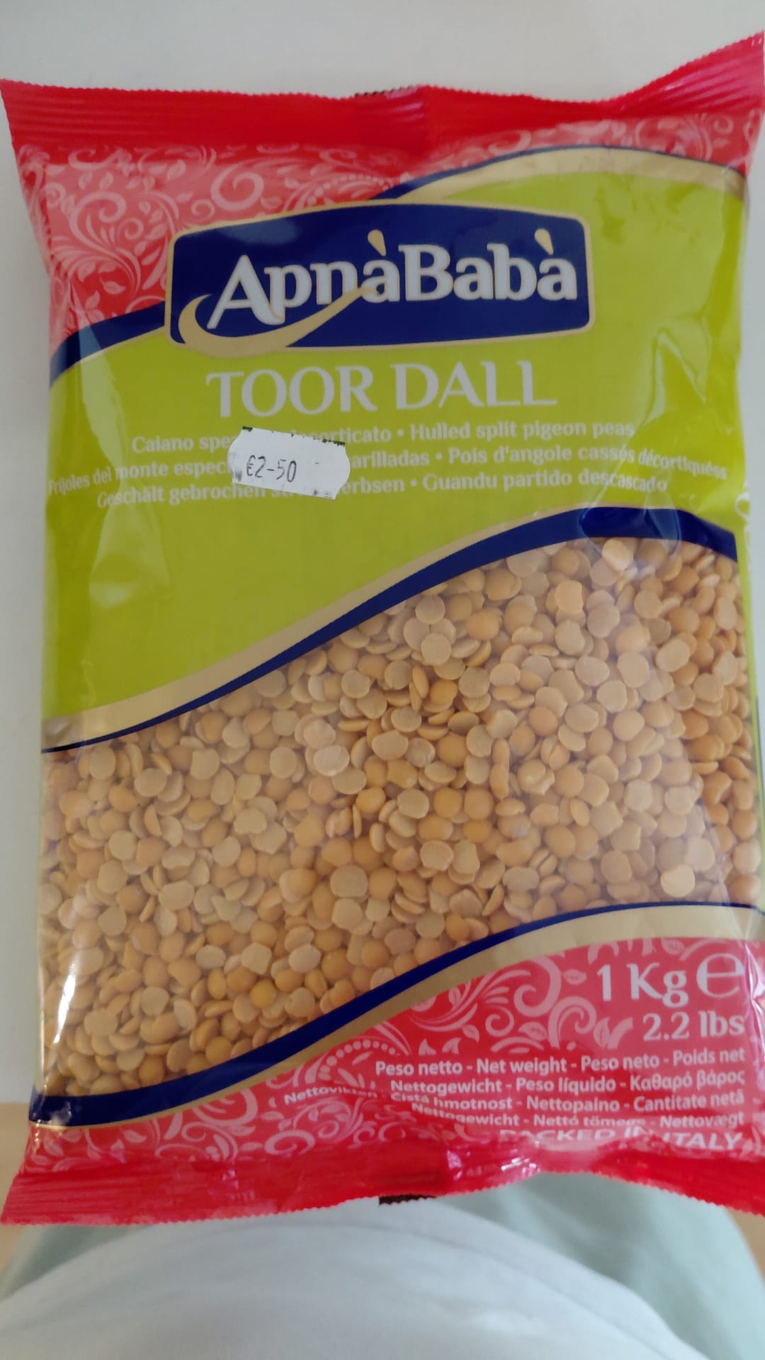 ApnaBabà Toor Dall Lenticchie Toor Spezzate 1kg