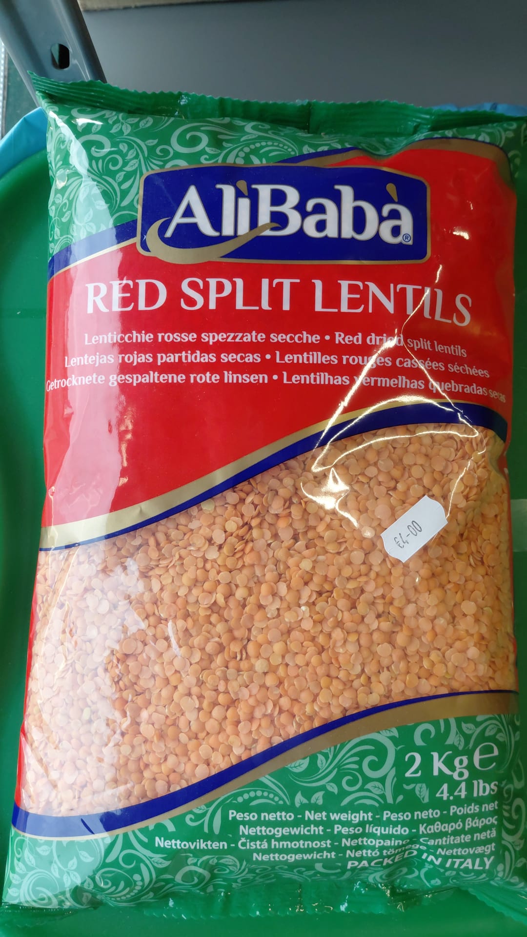 AliBabà Red Split Lentils Lenticchie Rosse Spezzate 2kg