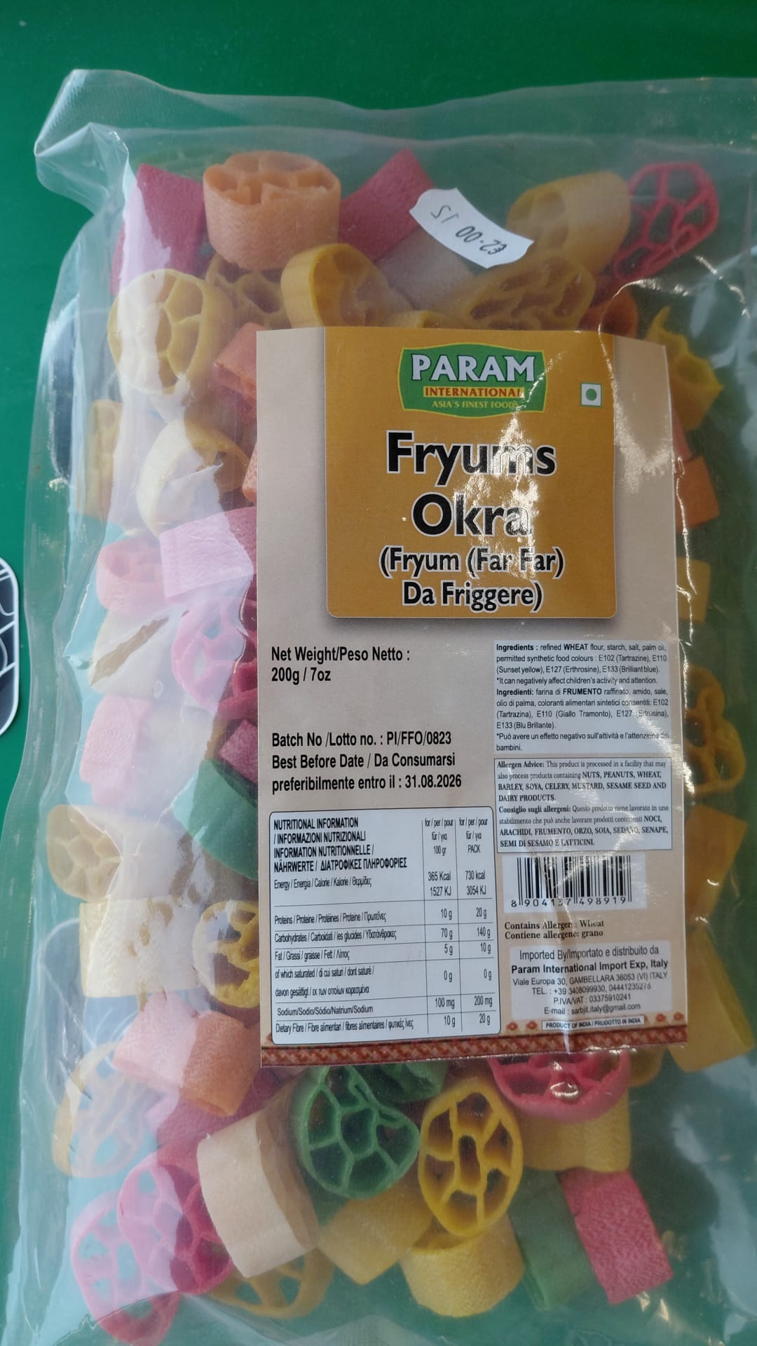 Param International Fryums Okra Far Far da Friggere 200g