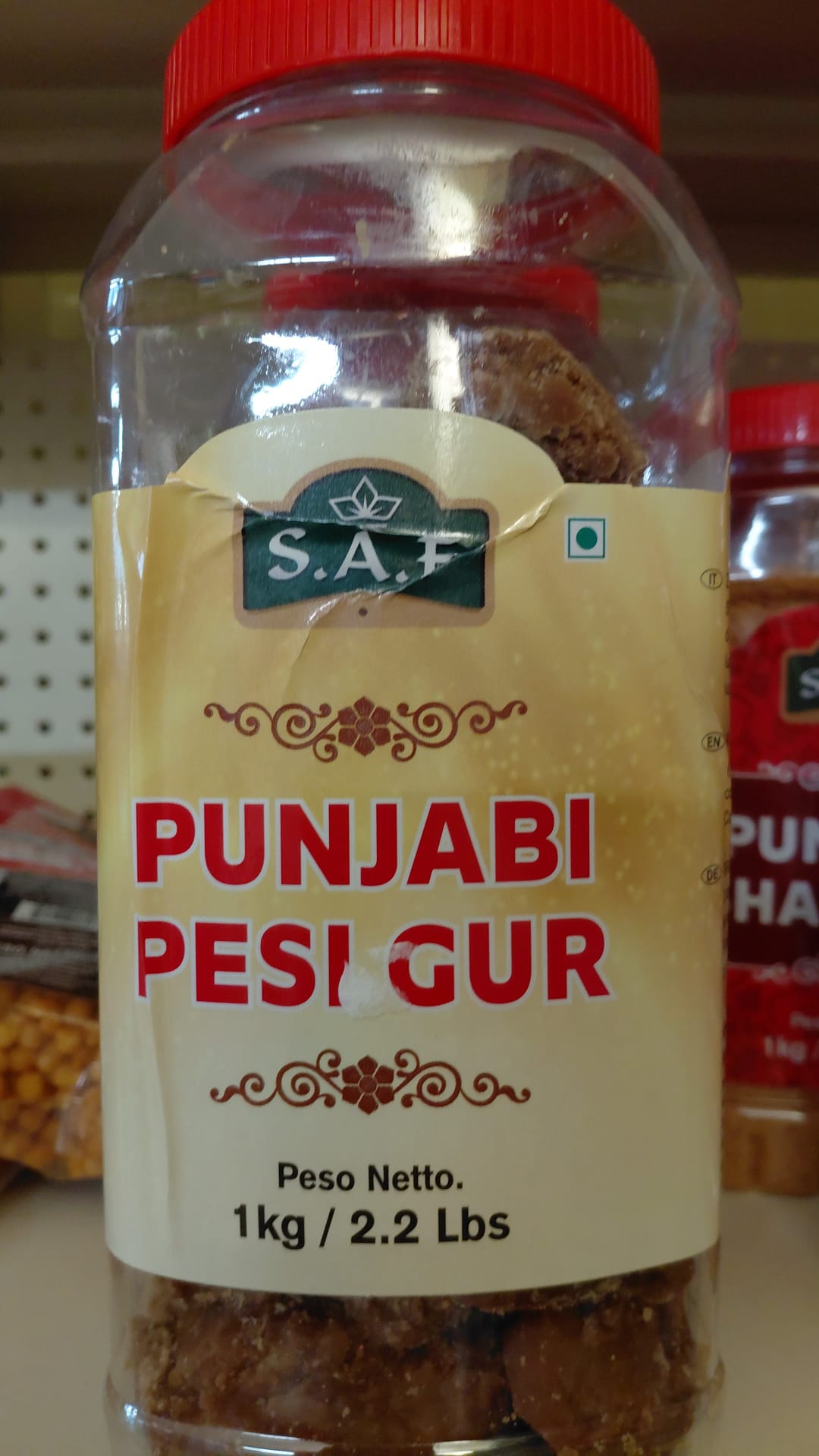 S.A.F. Punjabi Pesi Gur Jaggery Grezzo 1kg
