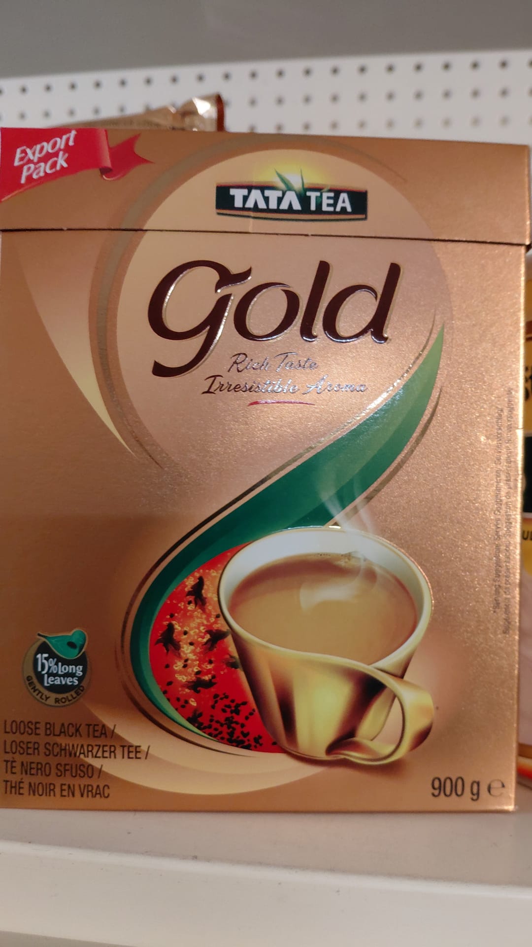TATA Tea Gold Tè Nero Sfuso Rich Taste 900g Export Pack