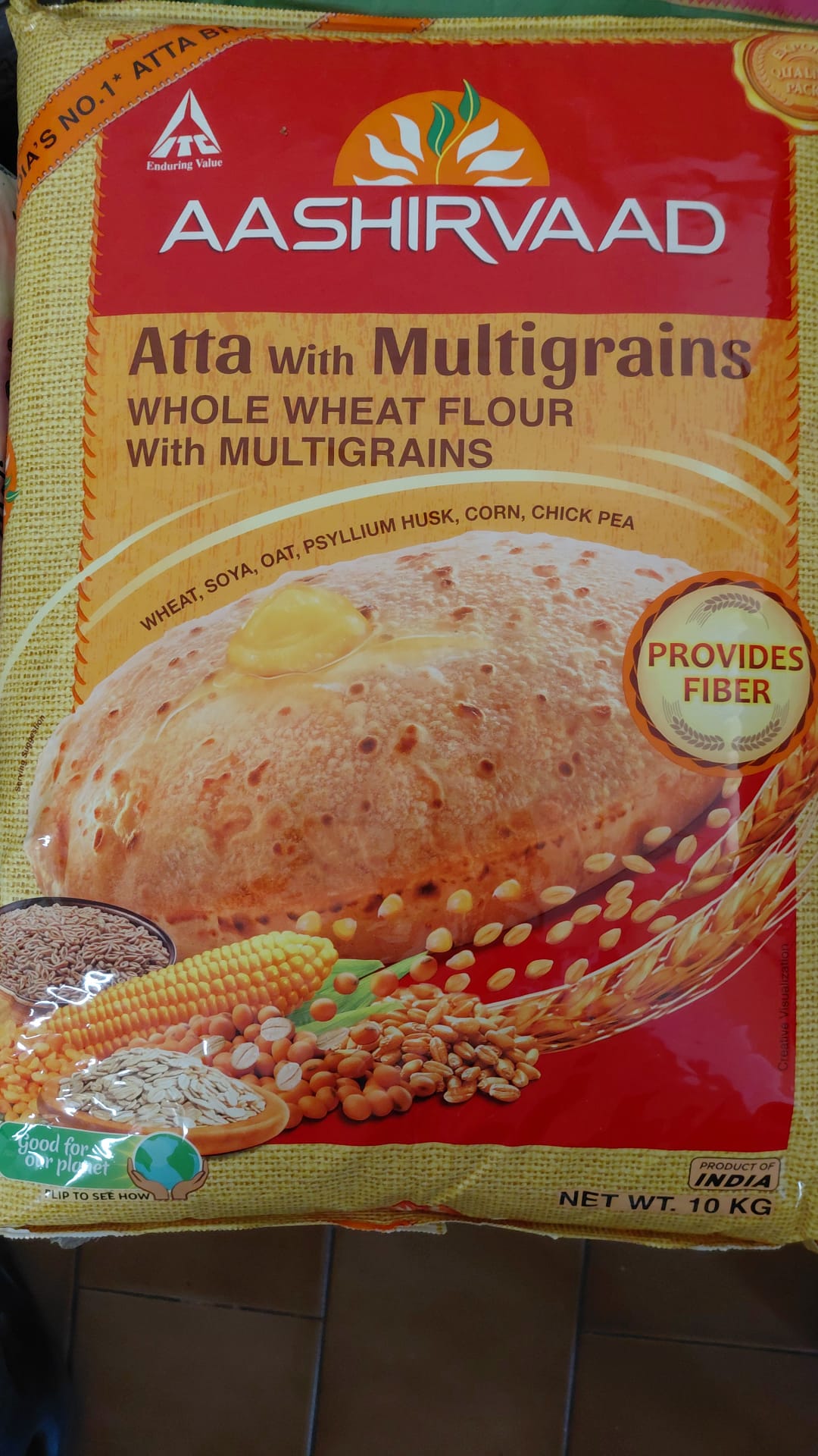 Aashirvaad Atta with Multigrains Farina Integrale Multicereali 10kg